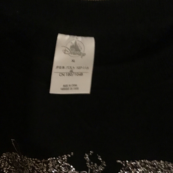 NWT Sparkly Disney Maleficent Black Sweatshirt XL - Picture 4 of 6
